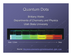 Quantum Dots - Utah State University