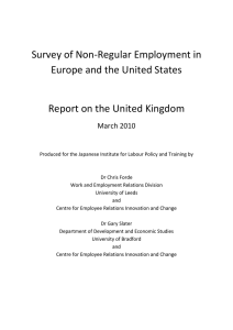 Survey of Non-Regular Employment in Europe and the United