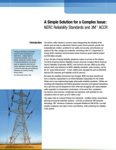 A Simple Solution for a Complex Issue: NERC Reliability