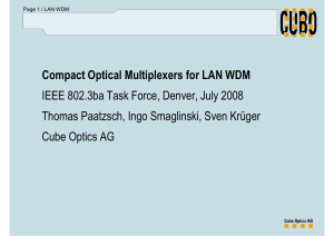 Compact Optical Multiplexers for LAN WDM