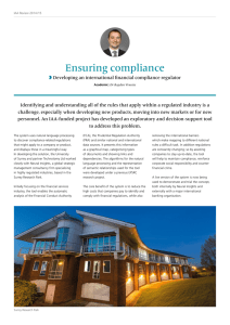 Ensuring compliance - University of Surrey