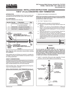 BTH 6"(15cm) Concentric Vent Termination Installation Instructions