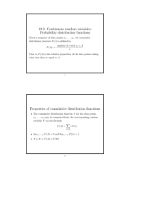 12.2: Continuous random variables: Probability distribution functions