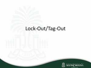 Lock-Out/Tag-Out - University of South Carolina Upstate