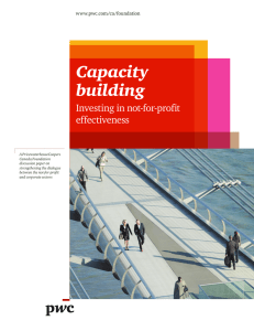 Capacity building: Investing in not-for-profit effectiveness