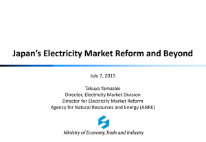 Japan`s Electricity Market Reform and Beyond