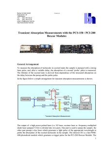 Transient Absorption Measurements with the PCS-150 / PCI