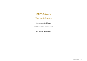 SMT Solvers - Microsoft Research