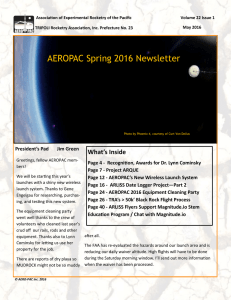 AEROPAC Spring 2016 Newsletter