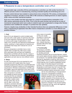 5 Reasons to use a temperature controller over a PLC