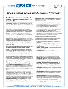 Does a closed system need chemical treatment?
