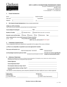 Off-Campus Permission Form