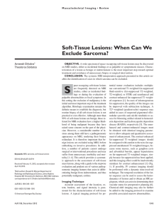 Soft-Tissue Lesions: When Can We Exclude Sarcoma?