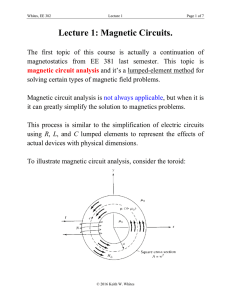 Lecture 1: Magnetic Circuits.