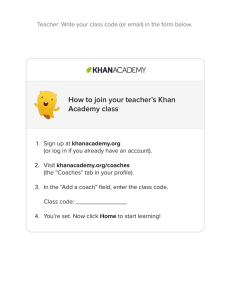 How to join your teacher`s Khan Academy class