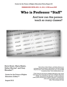 Who is Professor “Staff”