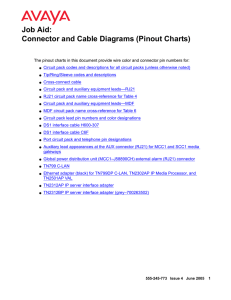Job Aid: Connector and Cable Diagrams (Pinout