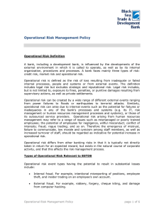 compliance and operational risk management policy