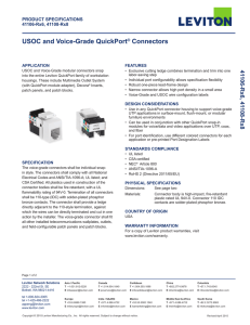 USOC and Voice-Grade QuickPort® Connectors