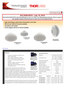 Thorlabs.com - Aspheric Condenser Lenses with Diffuser Surface on