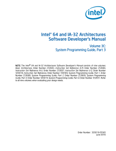 Intel® 64 and IA-32 Architectures Software Developer`s Manual