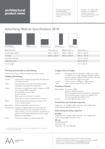 Advertising Material Specifications 2016
