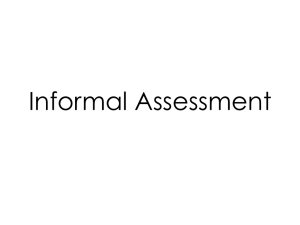 Informal Assessment