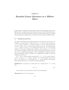 Bounded Linear Operators on a Hilbert Space