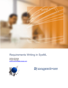 Requirements Writing in SysML
