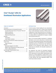 Cree® XLamp® LEDs for Distributed Illumination Applications