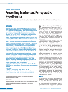 Preventing Inadvertent Perioperative Hypothermia