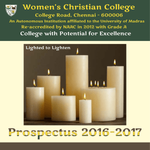 programs offered - Womens Christian College