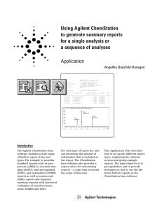 Application Using Agilent ChemStation to generate summary reports