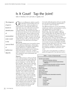 Is It Gout? Tap the Joint!