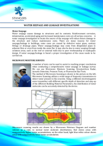 water seepage and leakage investigations