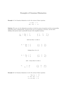 Dartmouth...Examples of Gaussian Elimination Example 1