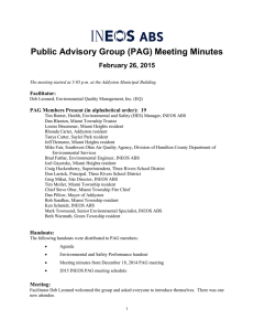 Public Advisory Group (PAG) Meeting Minutes