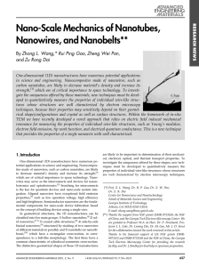 Nano-Scale Mechanics of Nanotubes, Nanowires