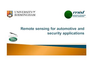Remote Sensing for Automotive and Security Applications