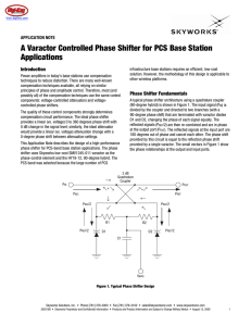 Varactor Controlled Phase Shifter