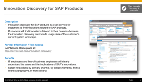 Innovation Discovery for SAP Products