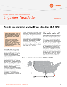 Airside Economizers and ASHRAE Standard 90.1-2013
