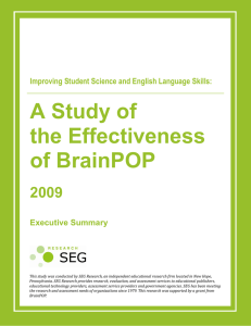 Executive Summary of the BrainPOP Effectiveness Study
