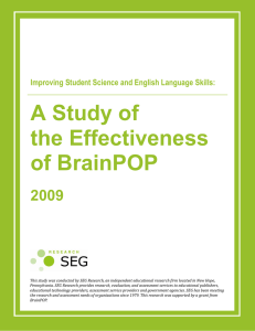 A Study of the Effectiveness of BrainPOP