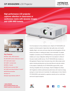 High performance LCD projector - Digital Media Division