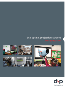 dnp optical projection screens for education