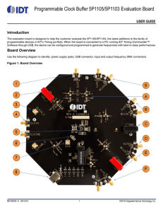 Programmable Clock Buffer 5P1105/5P1103 Evaluation Board
