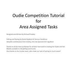 Oudie Competition Tutorial for Area Assigned Tasks