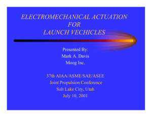 electromechanical actuation for launch vechicles