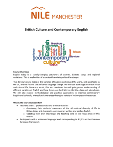 British Culture and Contemporary English